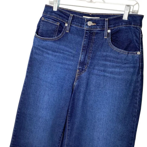 Levi’s Jeans Women’s Sz 30 Dark Wash High Rise Wide Leg Retro Hippie 70’… - Picture 4 of 8